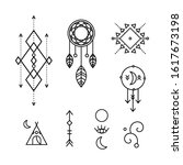 hipster sacred geometric shapes ... | Shutterstock .eps vector #1617673198