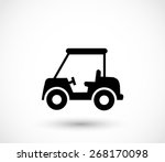 Golf Car Icon Vector