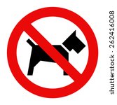 No dogs sign isolated on white background 
