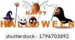 egg character happy halloween... | Shutterstock . vector #1796703892