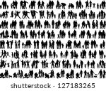 family groups  vector work | Shutterstock .eps vector #127183265