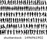black children silhouettes.... | Shutterstock .eps vector #1496961902