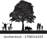 family peopel silhouettes in... | Shutterstock .eps vector #1708316335