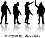 group of men | Shutterstock .eps vector #183963662