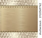 golden textured metal with... | Shutterstock .eps vector #1910569762