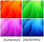 set of linear abstract... | Shutterstock .eps vector #2067874952