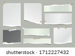 torn of white and green note ... | Shutterstock .eps vector #1712227432