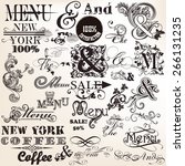 vector set of calligraphic ands ... | Shutterstock .eps vector #266131235