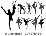 ballet steps and exercises | Shutterstock .eps vector #107678498