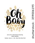 baby shower invitation template.... | Shutterstock .eps vector #359006195