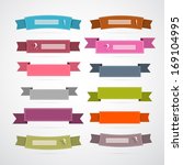 colorful retro ribbons  labels... | Shutterstock .eps vector #169104995