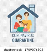 coronavirus quarantine poster... | Shutterstock . vector #1709076505