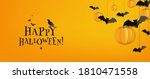happy halloween with pumpkins... | Shutterstock .eps vector #1810471558