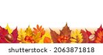 autumn border with white... | Shutterstock .eps vector #2063871818