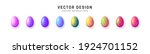 easter eggs. set of... | Shutterstock .eps vector #1924701152