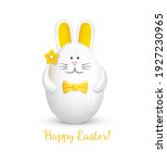 bunny shaped easter egg. cute... | Shutterstock .eps vector #1927230965