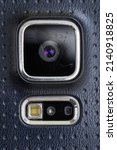 Small photo of Samsung Galaxy S5 camera and sensors close-up. Camera lens scratched after use. Mobile phone obsolescence concept. Istanbul, Turkey - March 30, 2022