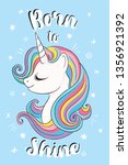 cute unicorn illusration | Shutterstock .eps vector #1356921392