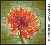vector square mosaic with... | Shutterstock .eps vector #2090008168
