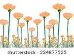 flower watercolor hand painted  ... | Shutterstock . vector #234877525
