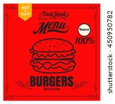 restaurant fast foods menu... | Shutterstock .eps vector #450950782