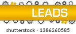 leads text written over yellow... | Shutterstock . vector #1386260585