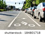 Bike lane in city street