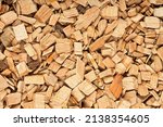 Pile Of Wood Chips As...