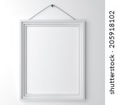 blank frame on white wall | Shutterstock . vector #205918102