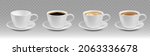 Realistic Coffee Cup Set With...