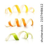 peel of apple  orange  lemon.... | Shutterstock .eps vector #2107448612