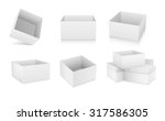 open flat box. white object on... | Shutterstock .eps vector #317586305