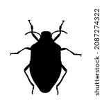 Stink Bug Vector Silhouette...