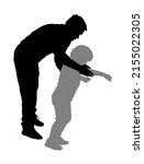 physiotherapist and kid  boy... | Shutterstock .eps vector #2155022305