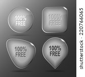100  free. glass buttons.... | Shutterstock .eps vector #220766065