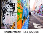 melbourne   oct 25  street art... | Shutterstock . vector #161422958