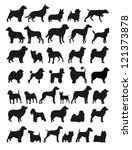 Many Dog Breeds In Silhouettes