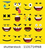 cartoon faces expressions vector | Shutterstock .eps vector #1131714968