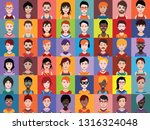 large set of people icons ... | Shutterstock .eps vector #1316324048
