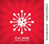 stay home. corona virus... | Shutterstock .eps vector #1682229652