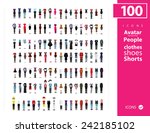 clothes icon set | Shutterstock .eps vector #242185102