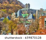McGill University, McTavish reservoir and Royal Victoria Hospital in Montreal - Quebec, Canada