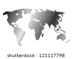  illustrated world map with... | Shutterstock .eps vector #121117798