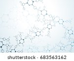 molecules concept of neurons... | Shutterstock .eps vector #683563162