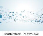 molecules concept of neurons... | Shutterstock .eps vector #715993462