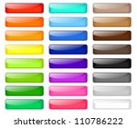 set of colored web buttons | Shutterstock .eps vector #110786222