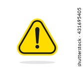 warning sign  yellow warning... | Shutterstock .eps vector #431695405