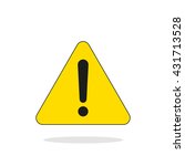warning sign  yellow warning... | Shutterstock .eps vector #431713528