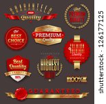 set of premium   quality golden ... | Shutterstock .eps vector #126177125