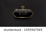 vip black glass label with... | Shutterstock .eps vector #1355467565